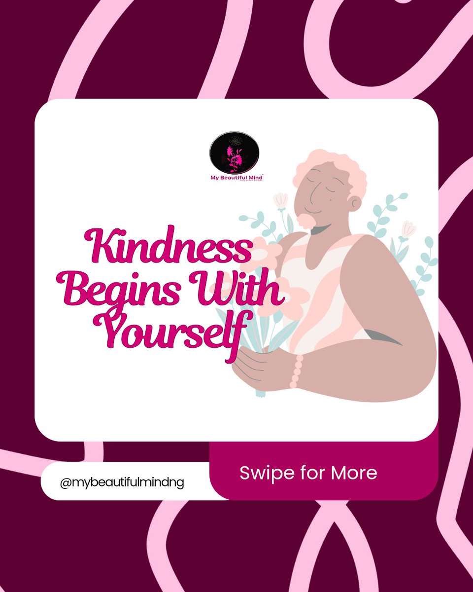 MybeautifulMng's tweet image. You cannot be kind to others if you are constantly hurting inside.
Healing begins when you allow yourself care, rest and support🧘🏼‍♀️
Follow us for more mental health guides✨
#SelfCompassion 
#MentalHealth
#MentalHealthProvider
#MyBeautifulMindNG