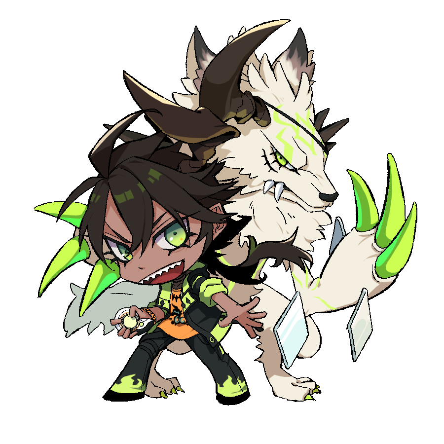 ＃オウ画
✨🐺🐃