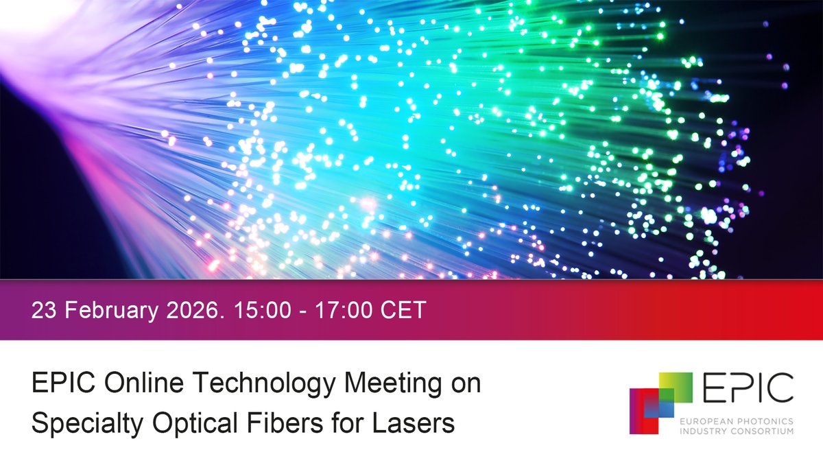 EPIC_photonics's tweet image. The Online Technology Meeting on Specialty Optical Fibers for Lasers is about to start. Join us on Youtube
youtu.be/E7RZrX-IS5o
and ask questions in the chat!
#photonics #Lasers #OpticalFibers