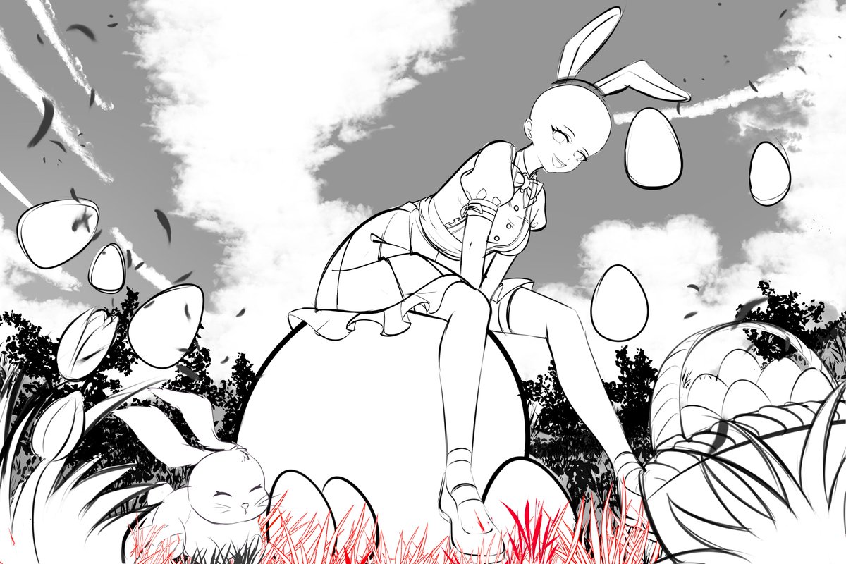 It’s officially Easter Egg season 🐣
Here’s a little #WIP of my Easter YCH in the making!

#VGenComm #artmoots #opencommissions