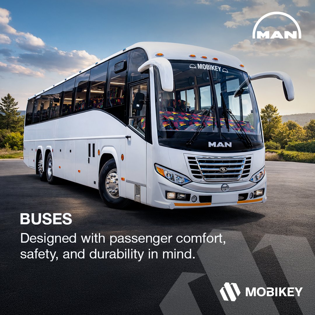 mobikey_man's tweet image. Engineered for comfort. Built for safety.

MAN buses deliver smooth journeys across the region making every trip safer and more comfortable for passengers and operators.

With up to 100% financing available.

Call:
🇰🇪+254716666111
🇹🇿+255748000665
🇺🇬+256789661772

#Mobikey #MANEA