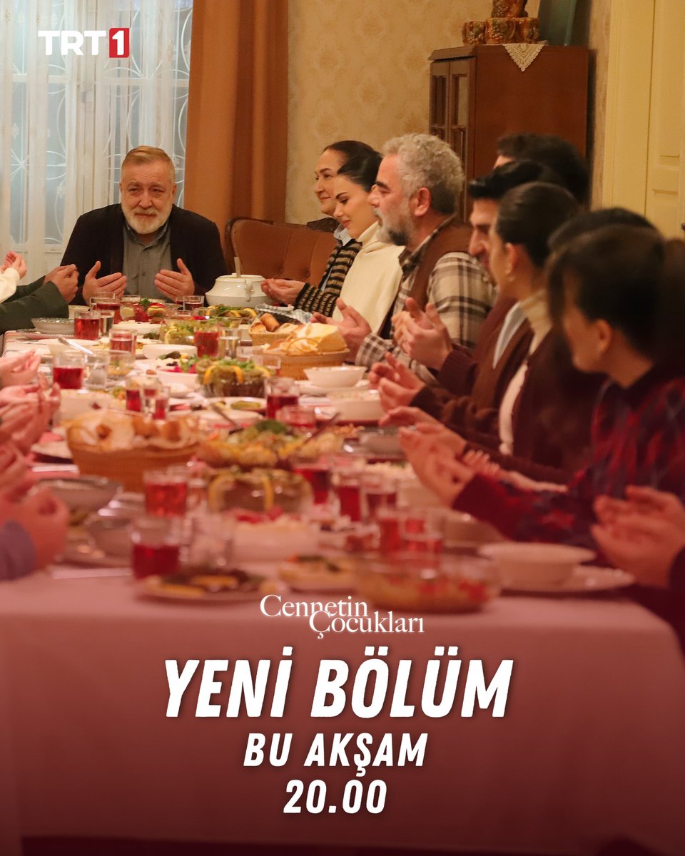 Bu akşam Cennetin Çocukları’nda iftar sofrası kuruluyor.
#CennetinÇocukları yeni bölümüyle bu akşam 20.00’de #TRT1’de. 📺