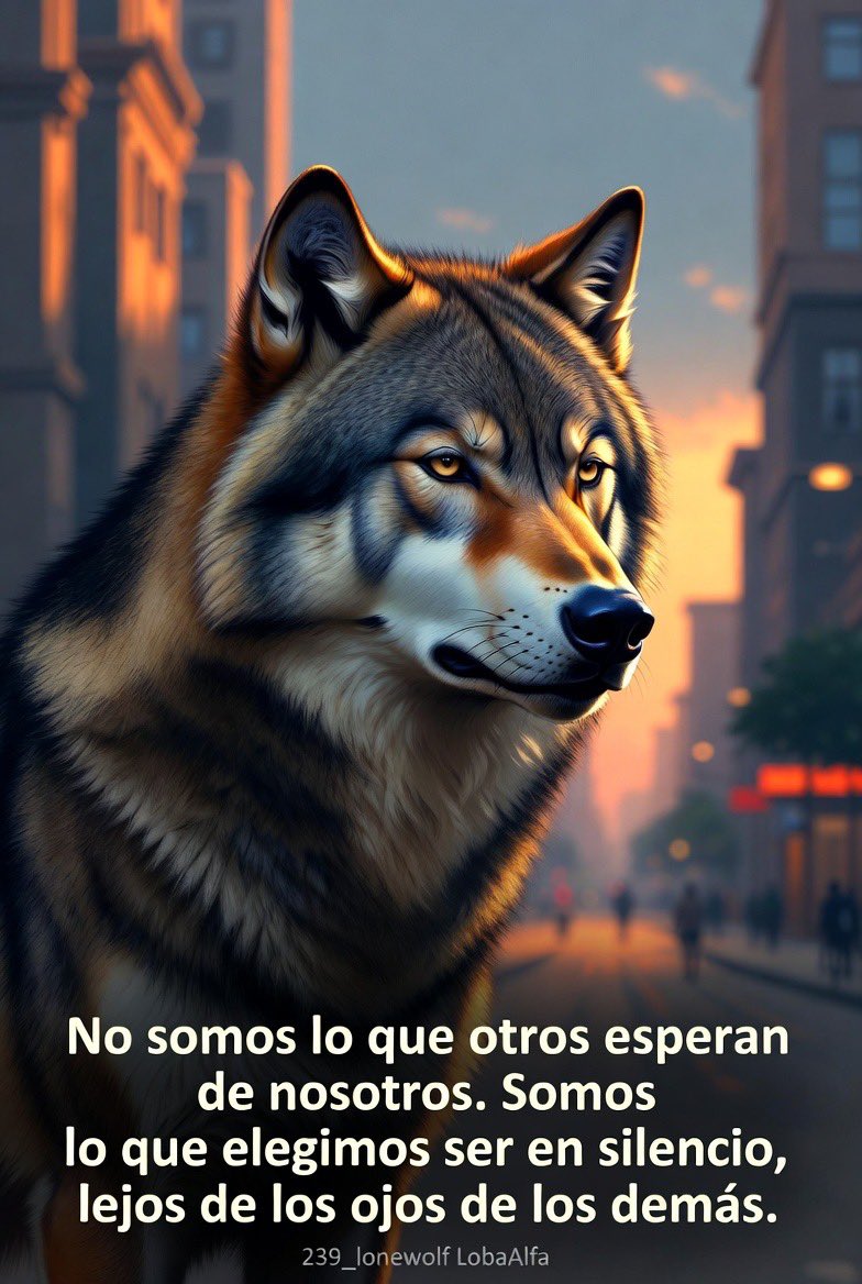 Hoy desperté y recordé algo:
no somos lo que otros esperan de nosotros.
Somos lo que elegimos ser en silencio, lejos de los ojos de los demás. 🐺✨

Cada decisión pequeña, cada momento donde resistes la duda, cada instante en que sonríes aunque te hayan dejado atrás…
eso