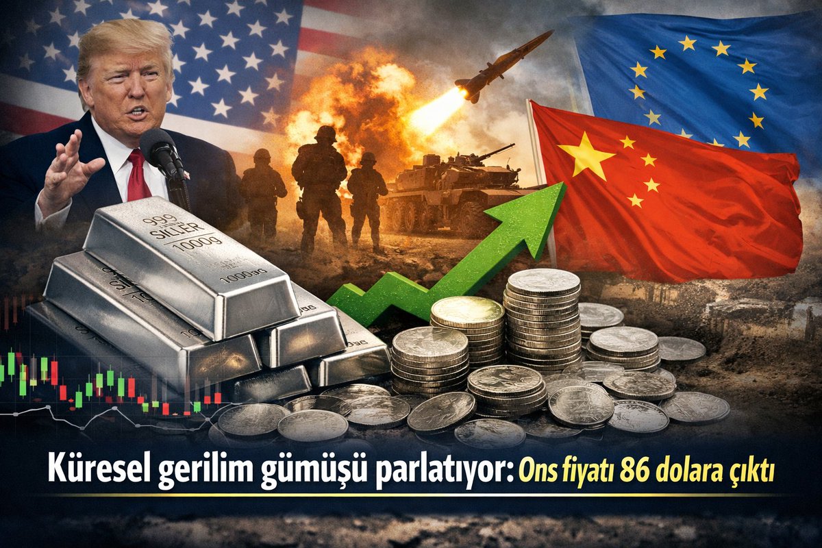 Küresel gerilim gümüşü parlatıyor: Ons fiyatı 86 dolara çıktı manisasonhaber.com/ekonomi/kurese…