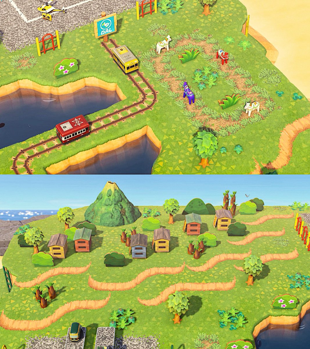 mori_kiki_selva's tweet image. 🌳🏠🚃🫏🚗🐖⛰️🚁

ミニチュアな町を作りました

#あつ森