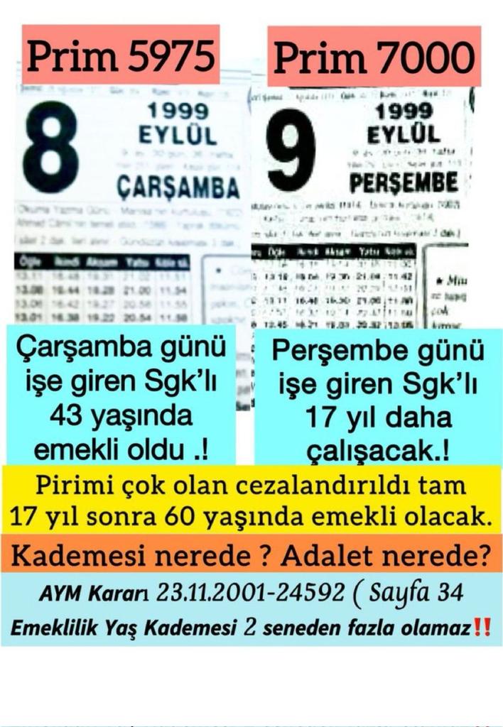 <a href="/OrhanKotan1/">Orhan Kotan</a> Duzenleme tum Adaletsizlikleri kapsamalidir.1 gunun bedeli 20 yilla ödenmez.<a href="/OrhanKotan1/">Orhan Kotan</a> 
<a href="/isikhanvedat/">Prof. Dr. Vedat Işıkhan</a> 
<a href="/csgbakanligi/">T.C. Çalışma ve Sosyal Güvenlik Bakanlığı</a> 
<a href="/EmadDernegi/">EMEKLİLİKTE ADALET DERNEĞİ ⚖️</a>
#KademeKesinÇözüm