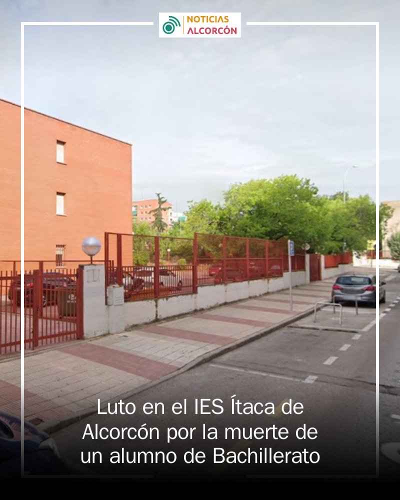 🖤 La comunidad del IES Ítaca de Alcorcón se encuentra de luto por la pérdida de Daniel, alumno de segundo de Bachillerato. Su ausencia ha causado una conmoción profunda en aulas y pasillos. Enviamos nuestras más sinceras condolencias a sus seres... mrf.lu/h3P7