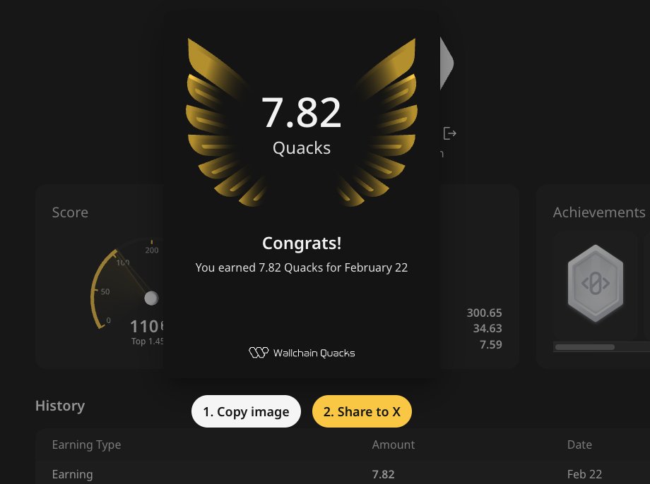 If you're looking for your first 4 or 5 digit in this space these are the priorities you need:

1. Grow your X account through quality content <a href="/wallchain/">Wallchain Quacks</a> is just a tool to measure your quality don't forget the main criterion is creating real value and building your personal brand