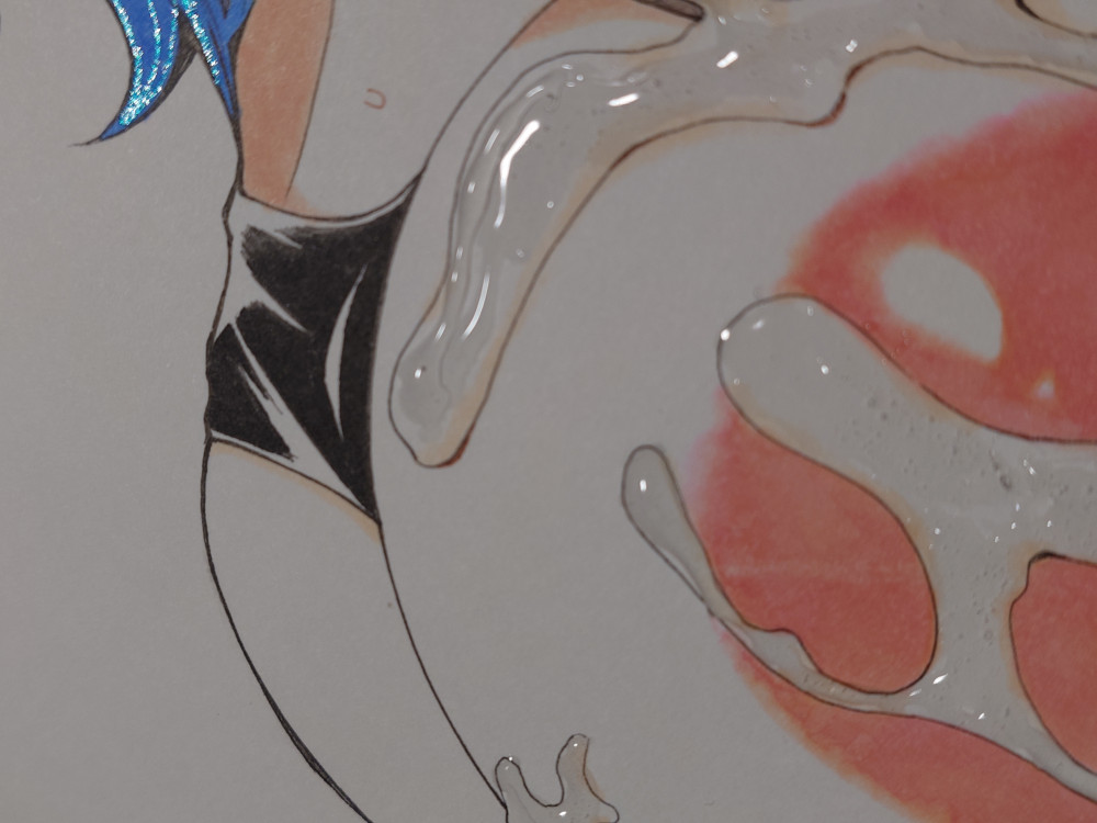 セメダインでお汁がやたら存在感のある仕様になってます。耐久性?わかんない!!!! 