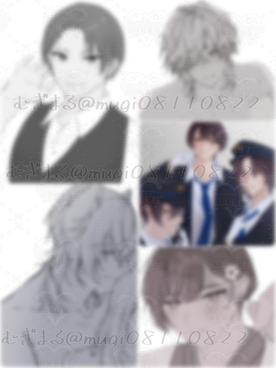 mugi08110822's tweet photo. 【男性サンプル】
たまにご連絡いただいていたので載せます。
最近のイラストを選んでおります。全て趣味絵の都合上、塗りが中途半端であったりラフに近いものも多いですがご参考ください。

↓ポイピク（ぼかしなし）
https://t.co/Yi0IDTDSKl https://t.co/eJz3LFzzje