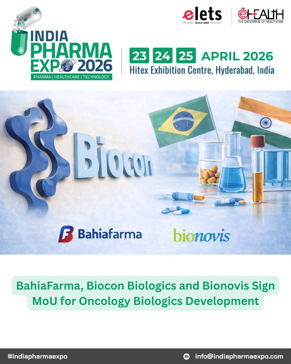 IndiaPharmaExpo's tweet image. Bahiafarma, Biocon Biologics and Bionovis have entered into a memorandum of understanding (MoU) to collaborate in the pharmaceutical sector with a focus on oncology biologics development and manufacturing.

Read more: lnkd.in/gfNRhYxW

#BahiaFarma #BioconBiologics