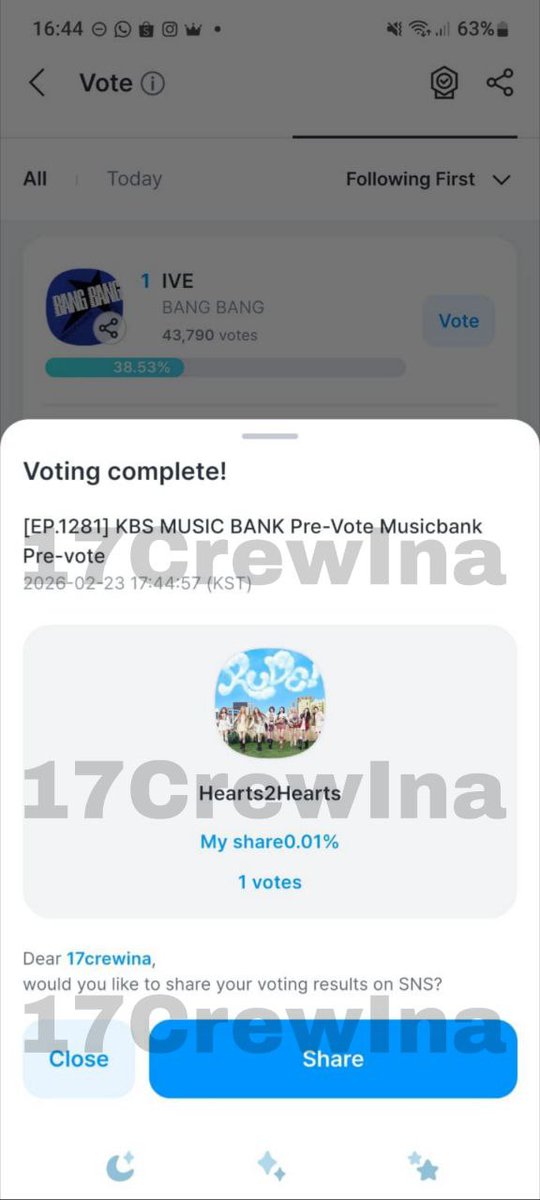 🤝𝗩𝗢𝗧𝗜𝗡𝗚 𝗖𝗢𝗟𝗟𝗔𝗕🤝

Hi Carat👋
Kami mengumumkan kaloborasi dengan tim <a href="/HachuHypeHouse/">Hachu Hype House</a> untuk pertukaran voting sebagai bentuk dukungan kepada SEVENTEEN pada comeback/debut unit berikutnya. 

📌CARAT vote Heart2Hearts di aplikasi Fancast untuk Prevote Music Bank.