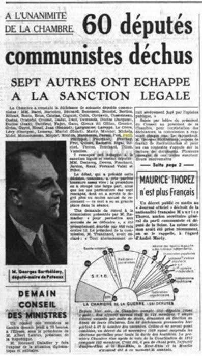 La fameuse résistance communiste qui sabotait les avions de combat français et occasionnait la mort de nos soldats.
Pacte de non agression nazi - communistes, pacte de solidarité !