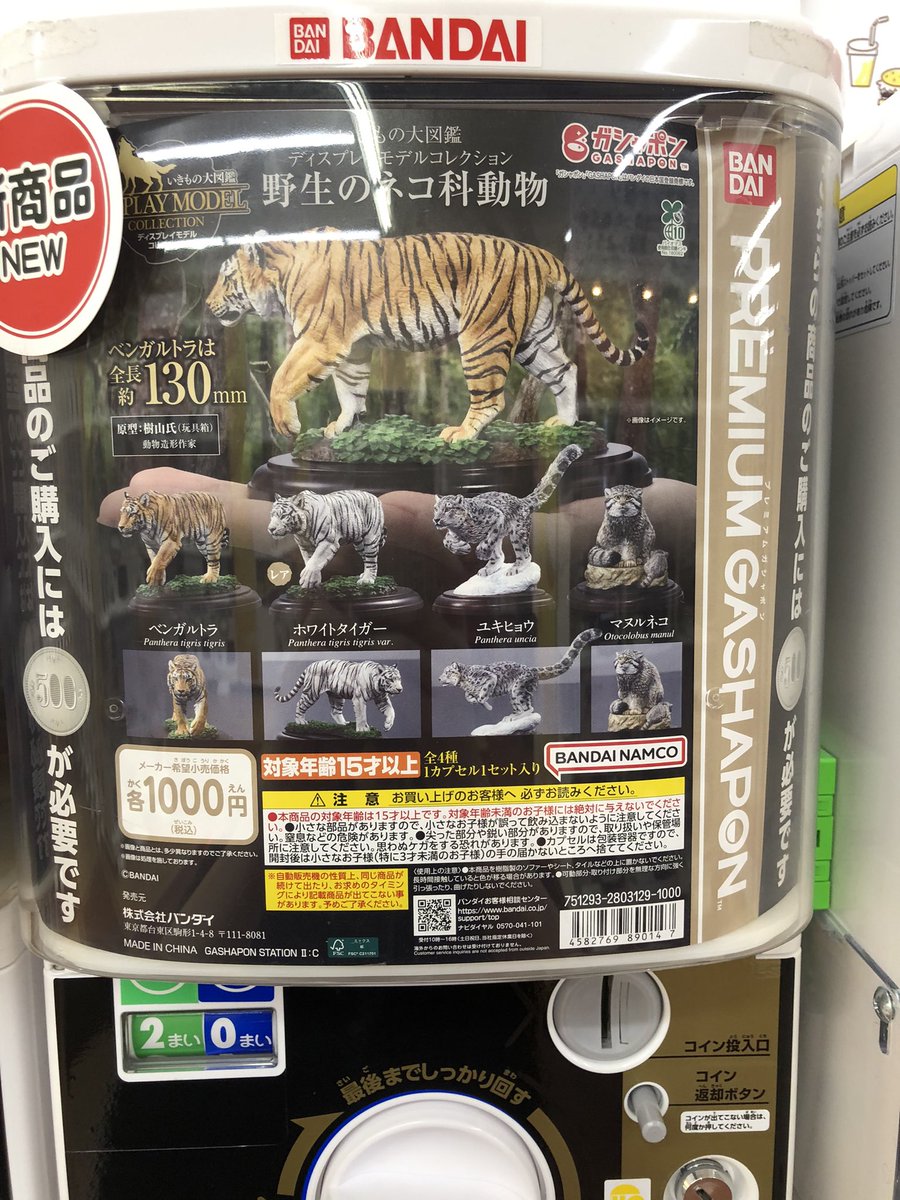 🆕新作入荷情報🆕

⭐️いきもの大図鑑レプティ　恐竜04🦕
⭐️【90Φ】いきもの大図鑑　ディスプレイモデルコレクション　野生のネコ科動物🐅

本日入荷＆販売開始しております🤩

＃いきもの大図鑑レプティ
＃いきもの大図鑑
＃ディスプレイモデルコレクション