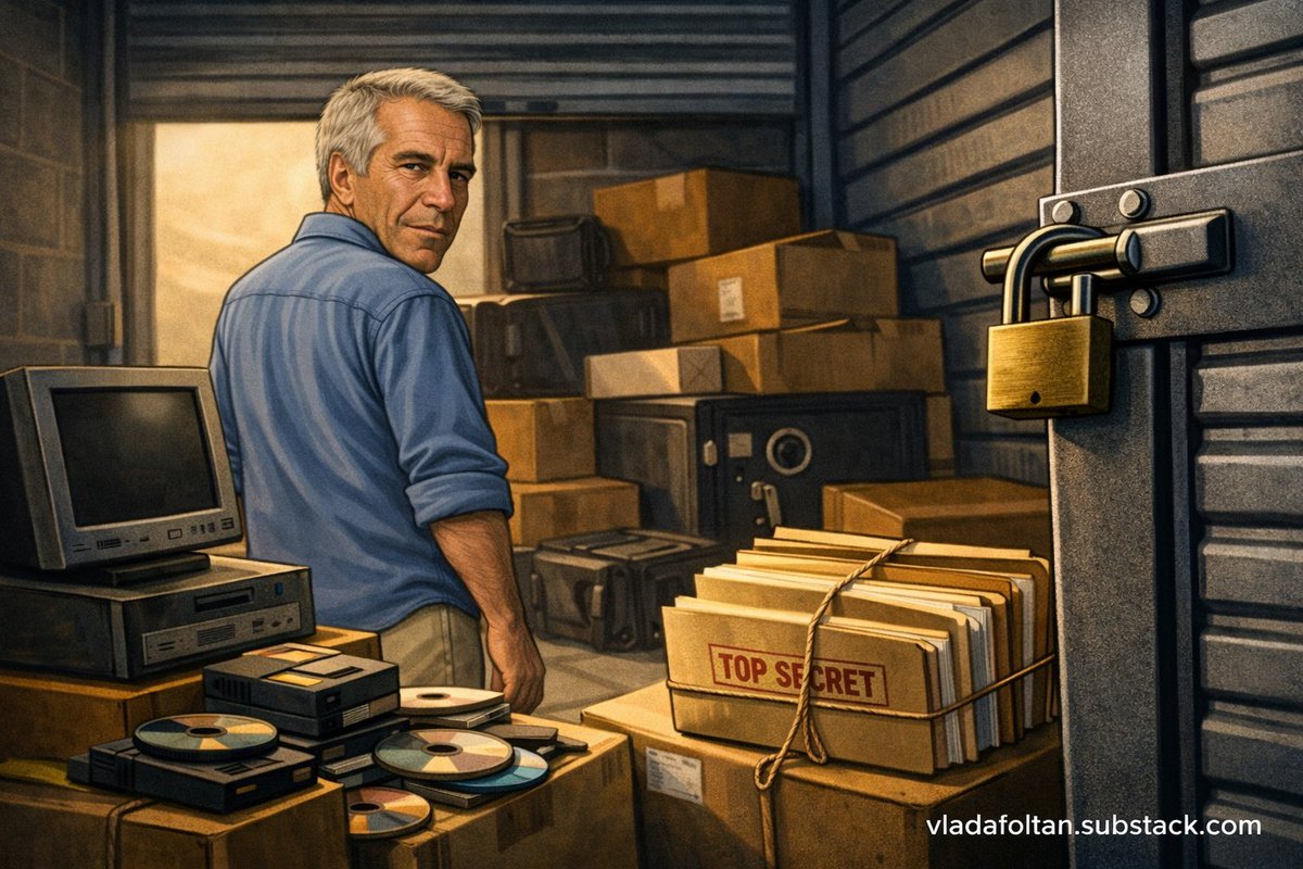 🚨🍿 Nový problém pro partu kolem Epsteina s Donaldem v čele. Investigativci z britského The Telegraph zjistili, že Jeffrey Epstein skrýval tajné a citlivé materiály, počítače a fotografie v několika skladovacích jednotkách rozmístěných po celých USA. 

Podle novinářů si Epstein