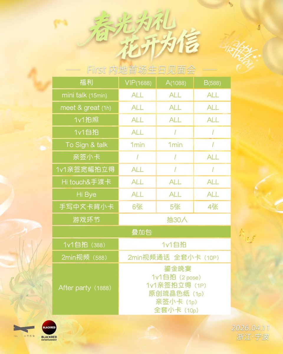 firstfh5's tweet photo. 把春天和惊喜都给你，4月11日，中国宁波，一起吹一次蜡烛，共赴一场春日之约。First's Birthday Fan Meeting In NingBo, China 🇨🇳 

🎂 Let's celebrate my belated birthday on 11 April together ❤️ #First_Chalongrat #รักแรกของเฟริสท์ https://t.co/J0wP2bkczF