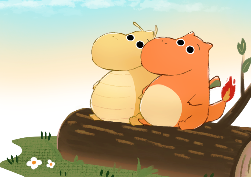 RT @nuuuuu00_xxx: カイリュー と リザードン 今日暖かいね