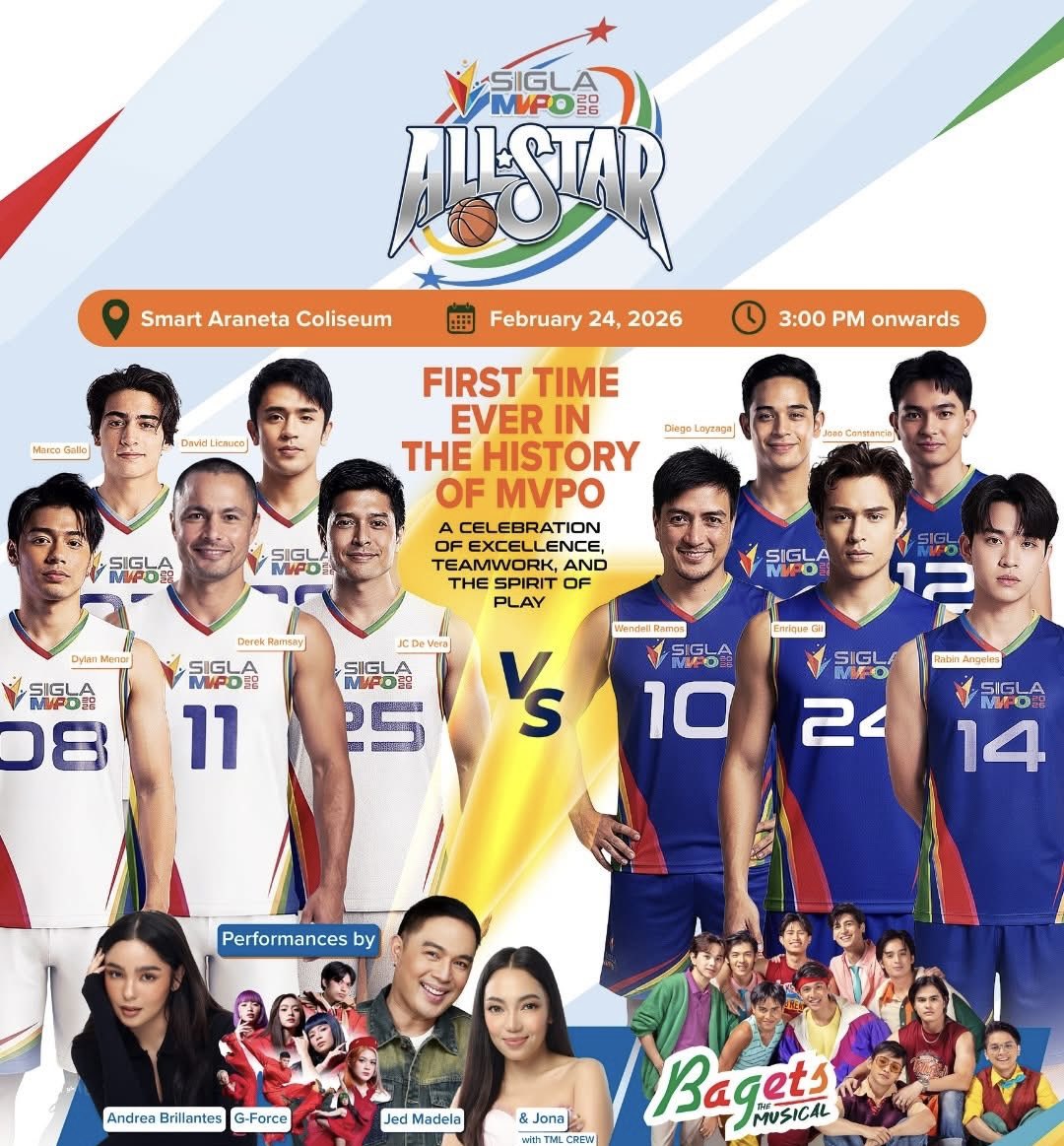 wencha3ng's tweet photo. WTS / LFB

SIGLA MVPO 2026 Celebrity All-Star Basketball Game

February 24
3:00 PM
Smart Araneta Coliseum

#rabinangeles #davidlicauco #enriquegil #dylanmenor #bagetsthemusical https://t.co/aPobFlLo6I