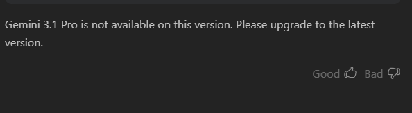 Gemini availability error