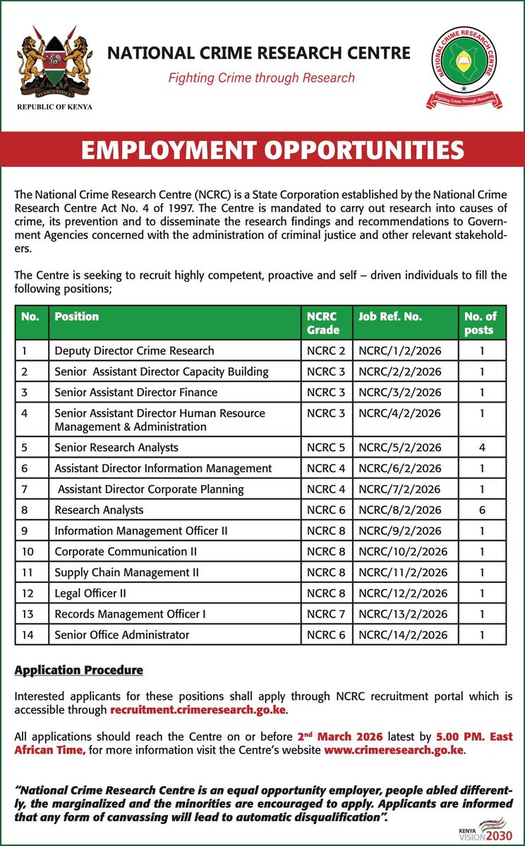 Oayouthkenya's tweet image. ✨IKO KAZI ✨

Your CV has been resting for too long!
Changamka before the stated deadlines.

#YouthOpportunities #OpportunityAlert #ChangeMakers #Internship