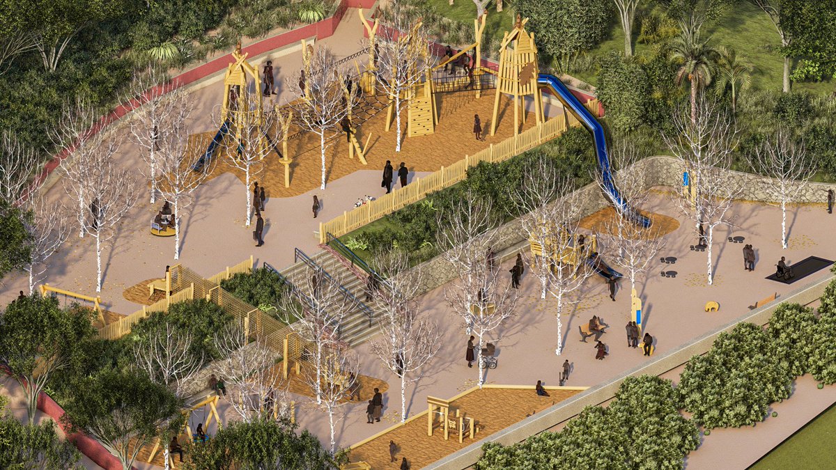 El nou espai infantil del Parc Dalmau tindrà 16 jocs i un tobogan tubular de més de 5 metres que connectarà els dos nivells.

Llegeix la notícia a calella.cat 👇
calella.cat/actualitat/not…