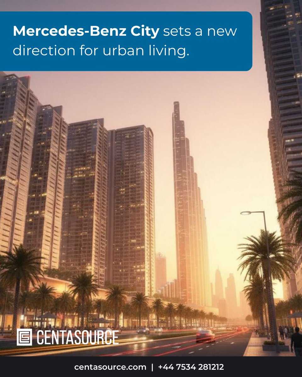 centa_source's tweet image. Mercedes-Benz City sets a new direction for urban living by rethinking how residential environments are planned — shifting the focus from individual buildings to fully master-planned cities designed to function cohesively over time.