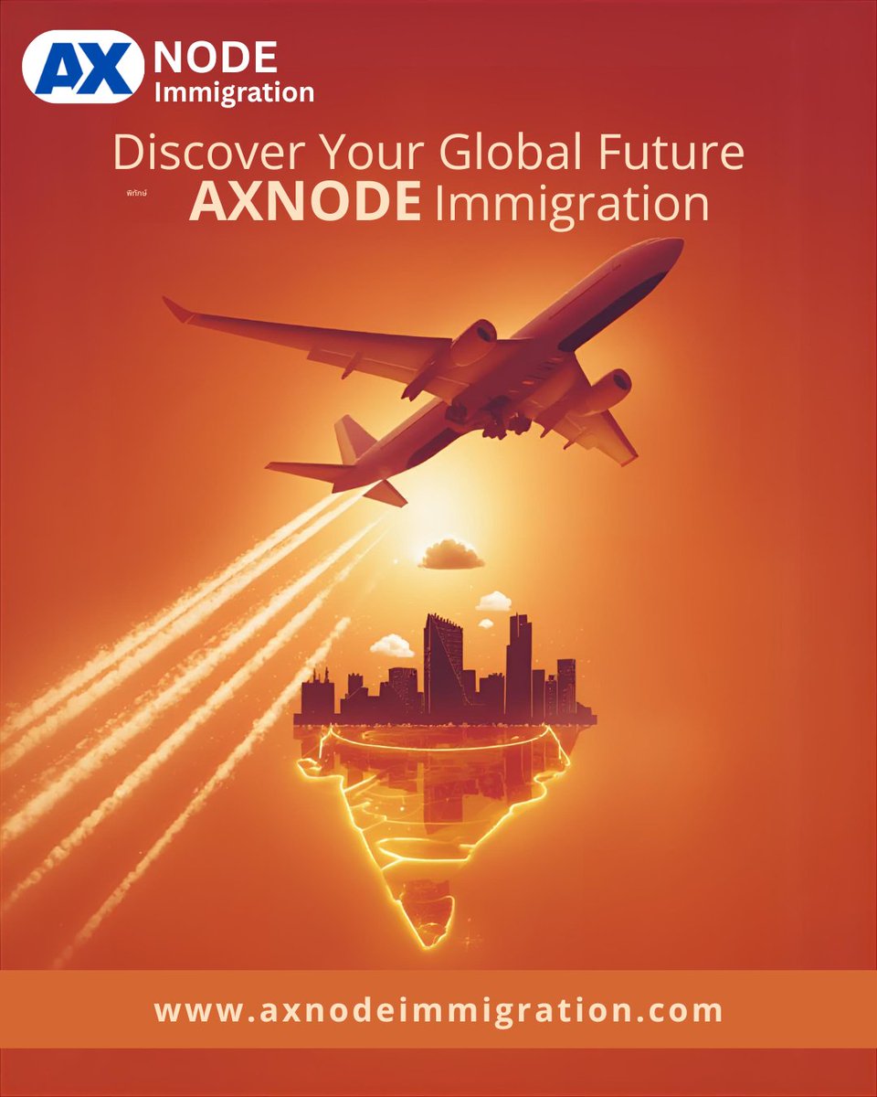 Axnode's tweet image. Ready to take flight toward your dream destination? Axnode Immigration is your trusted partner in making global opportunities a reality.
#AxnodeImmigration #ImmigrationConsultant #VisaServices #GlobalFuture #DiscoverYourFuture #ImmigrationIndia #CanadaVisa #AustraliaVisa