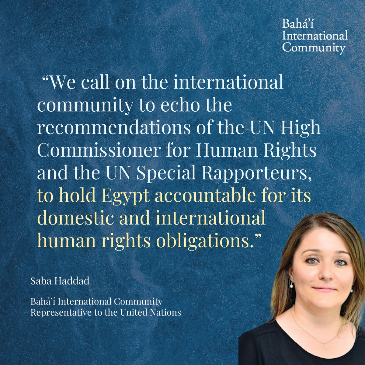 The “persistent and systematic discrimination” of Baha’is in #Egypt has been exposed in a trio of United Nations reports, each released this month, criticising Egypt’s civil and religious authorities for persecuting the Baha’i religious minority over decades and calling for their