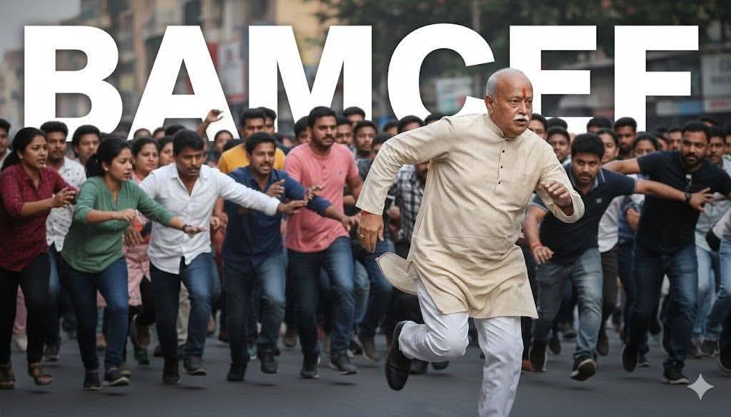 भाग कर कहां जाओगे मोहन भागवत, कहीं यूरेशिया जाने का तो प्लान नहीं है, 
#MarchOnRSSHeadquarter 
#22Feb_NagpurChalo 
#BanEVM_SaveDemocracy #भारत_मुक्ति_मोर्चा #व्यवस्था_परिवर्तन #WamanMeshram 
#RSS_मुख्यालय_पर_विशाल_महारैली
