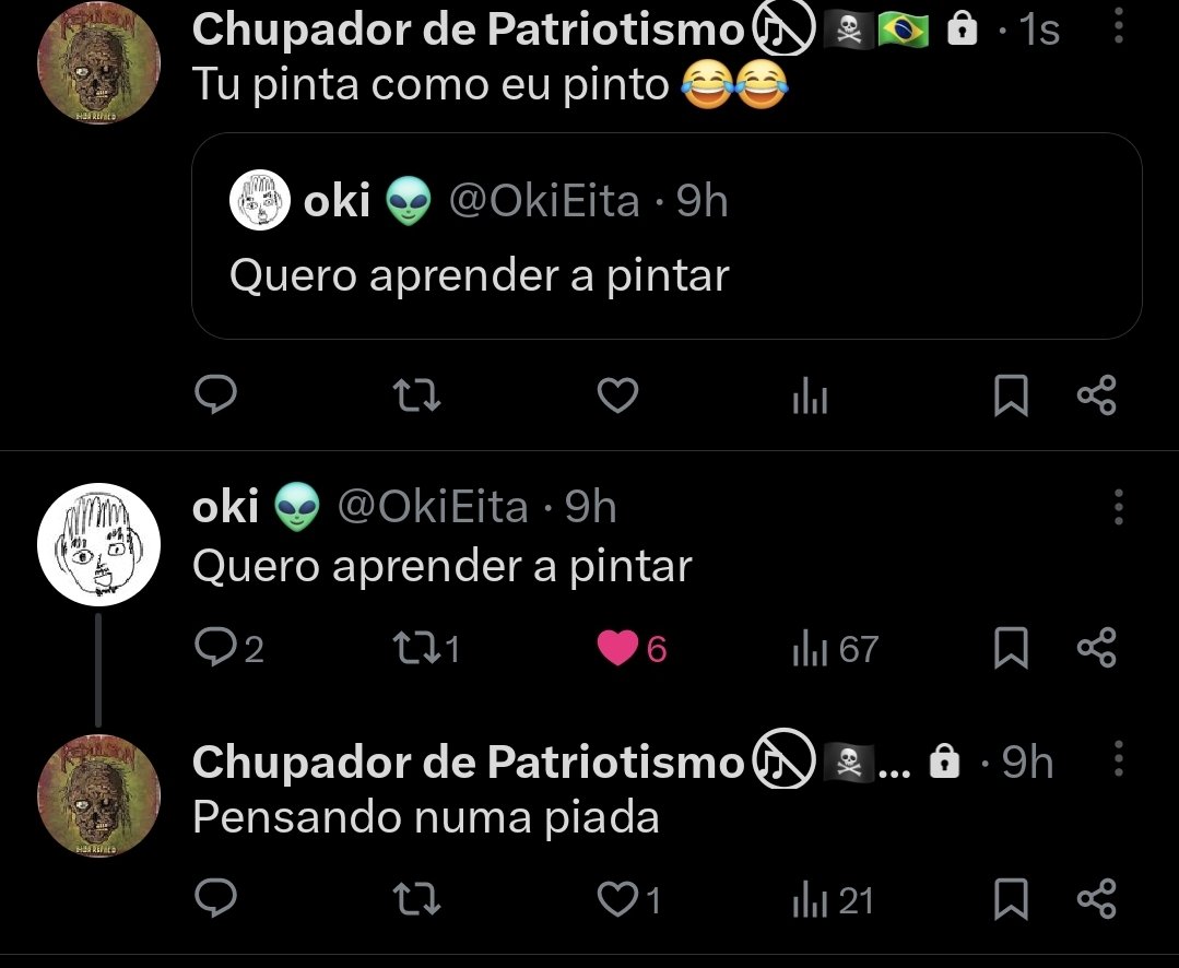 O arrombado ficou 9 horas pra pensar nessa piada de merda