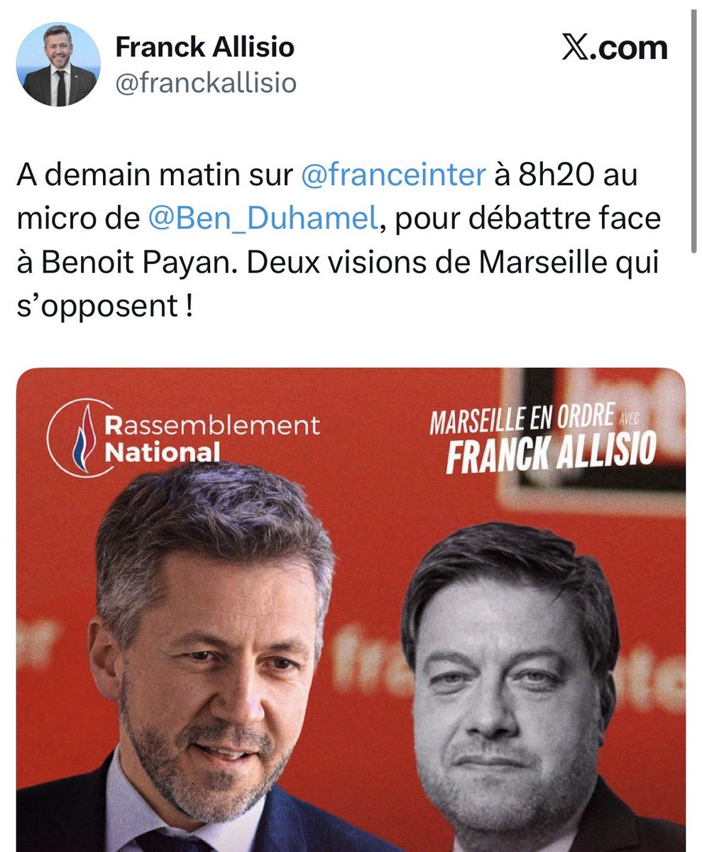 🚨Bonjour <a href="/franckallisio/">Franck Allisio</a> <a href="/MartineVassal/">Martine Vassal</a> <a href="/sebastiendelogu/">Sébastien DELOGU</a>
Vous utilisez vos comptes officiels financés par l’argent public pour faire campagne.
Face à ces irrégularités, nous saisissons la CNCCFP.
Vouloir gouverner Marseille exige le respect des règles et de la loi.