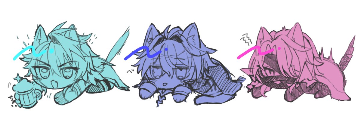 猫の日⚔️🕯️❤️‍🩹(大遅刻)