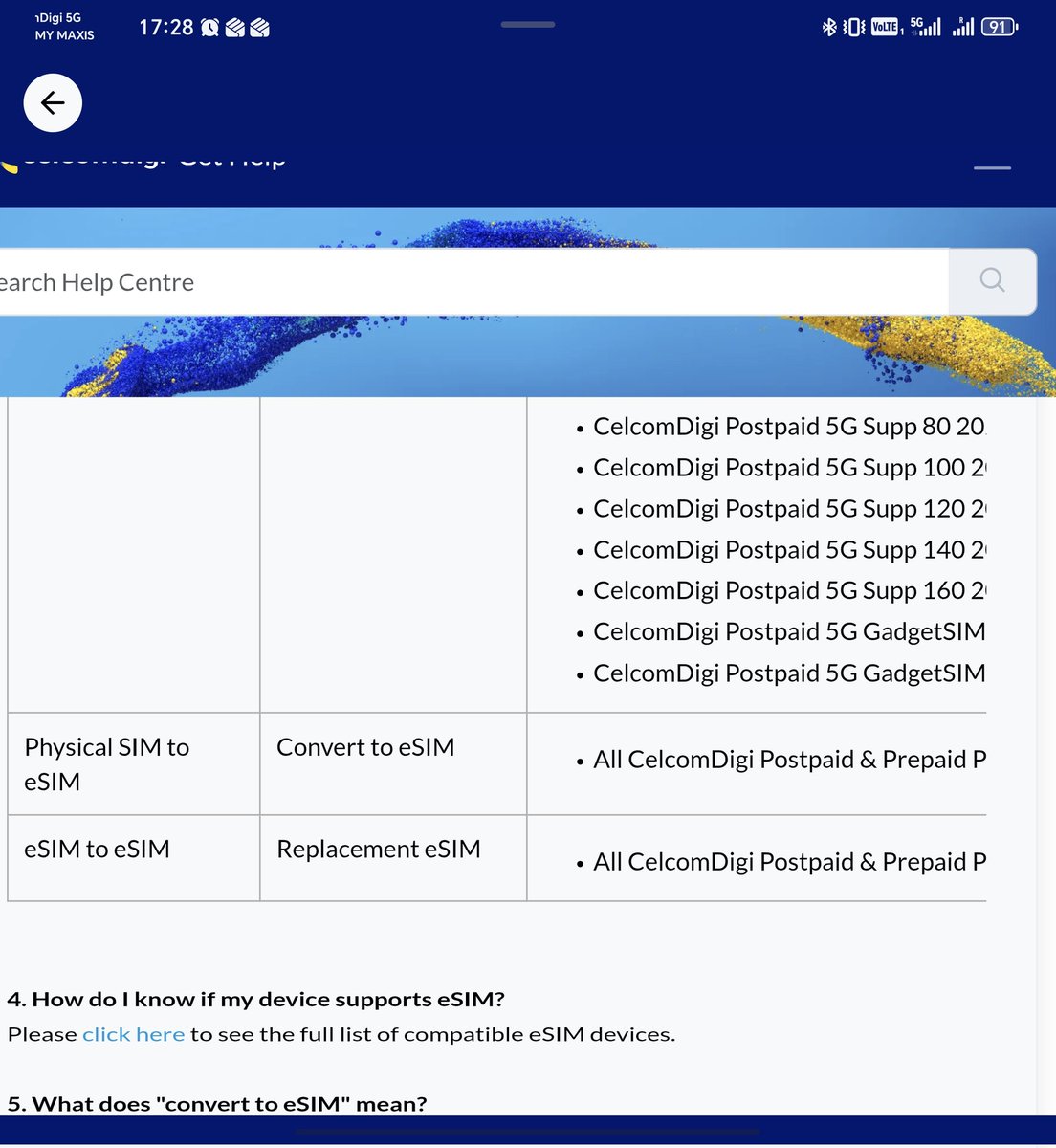 AdamElphick's tweet photo. @CelcomDigi trying to cover my prepaid SIM to eSIM. Two stores say cannot, yet website says I can!  WHICH IS CORRECT? I got charged RM10 as they pieces didn't work online too!  Terrible 🤬 https://t.co/zTsLA2pujk