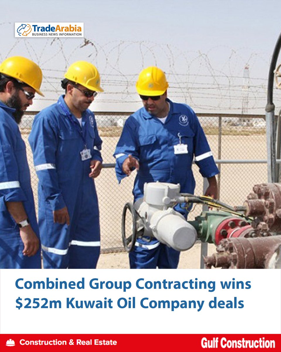 TradeArabia's tweet image. COMBINED GROUP CONTRACTING COMPANY (KSC) has secured contracts worth KD77.3 million ($252 million) from Kuwait Oil Company (KOC).

Read more on tradearabia.com/News/389538/Co…

#Tradearabia #contracting #construction