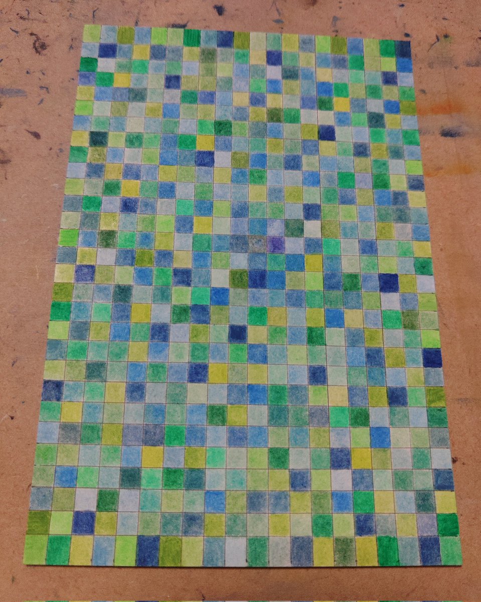 抽象画を描くのは初めて。小品ですがとても時間が掛かりました