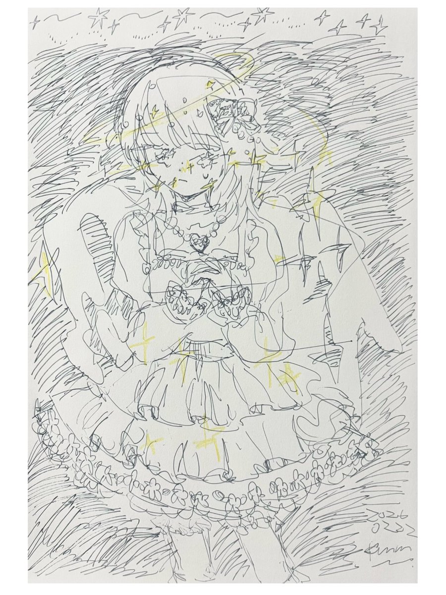 #drawing あなぼこの翼　きらきら