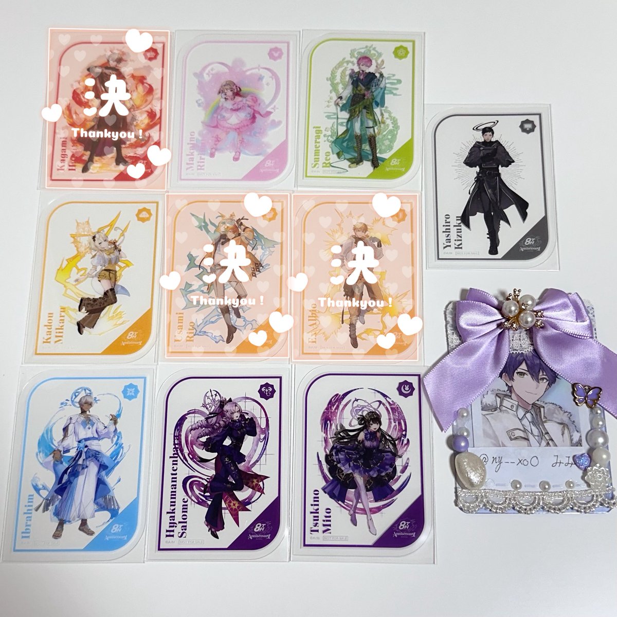 ny__xoO's tweet photo. 【交換/譲渡】
にじさんじ 8th Anniversary 8周年 ランダムメタルカード Bグループ OS 特典 クリアカード チケット風カード

【譲】画像1.2枚目

【求】画像IDの方＞定価(＋送料)

詳細はALT
都内手渡しまたは郵送

検索からでもお気軽にお声掛けください🙇🏻‍♀️ https://t.co/I3bXh2WXDh