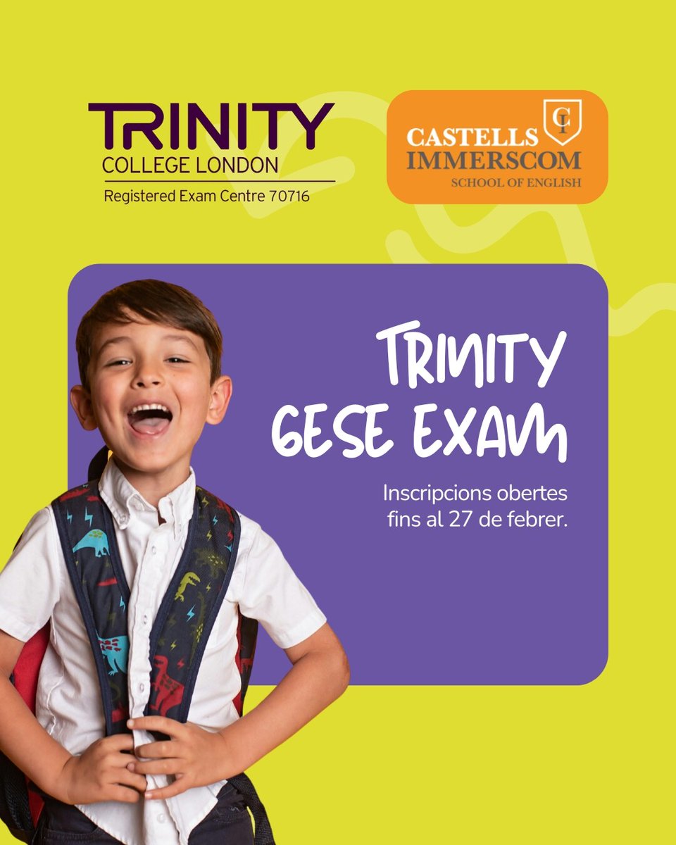 Immerscom's tweet photo. Trinity - Animeu-vos a fer-lo! Un examen per a tota la vida que et permet utilitzar les teves destreses orals de la manera més aplicable al món real. https://t.co/gQ5oBr2Zh4