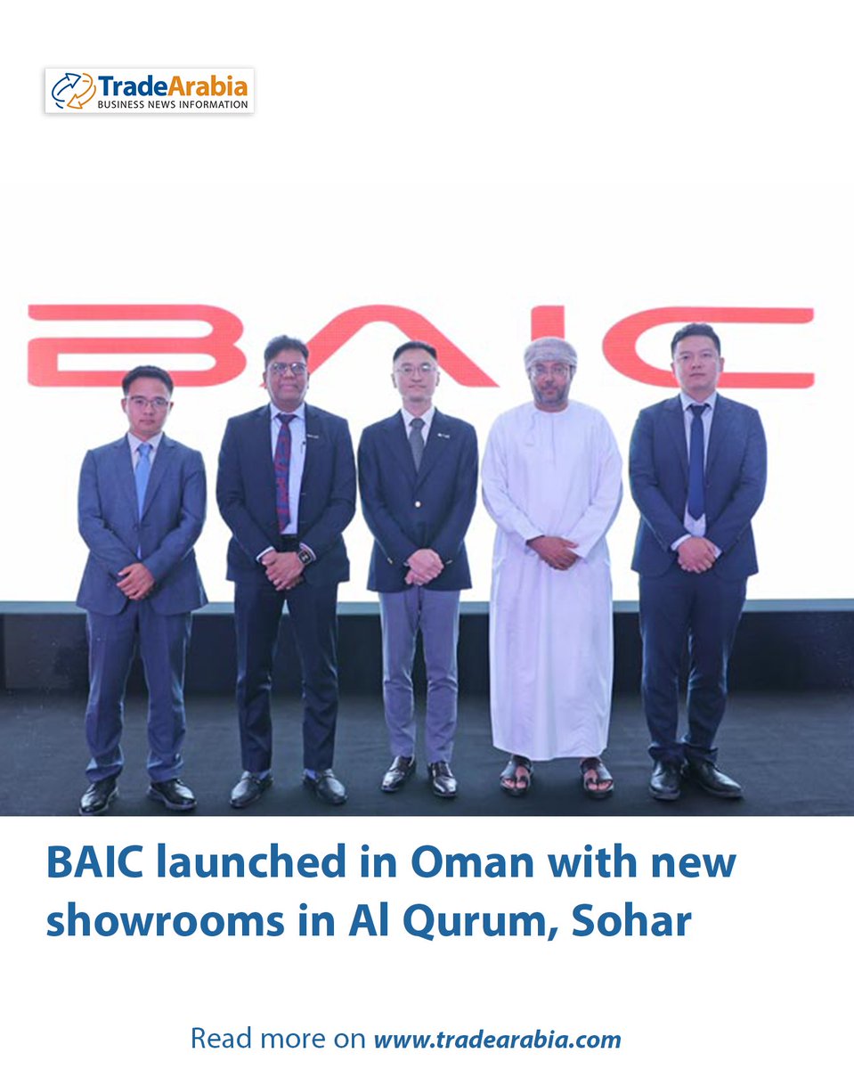 TradeArabia's tweet image. Gulf Great Sands (GGS) has announced the grand launch of the BAIC brand in Oman, which will provide Omani customers a range of offroad SUVs.

Read more on tradearabia.com/News/389299/BA…

#Tradearabia #BAIC #motors #cars