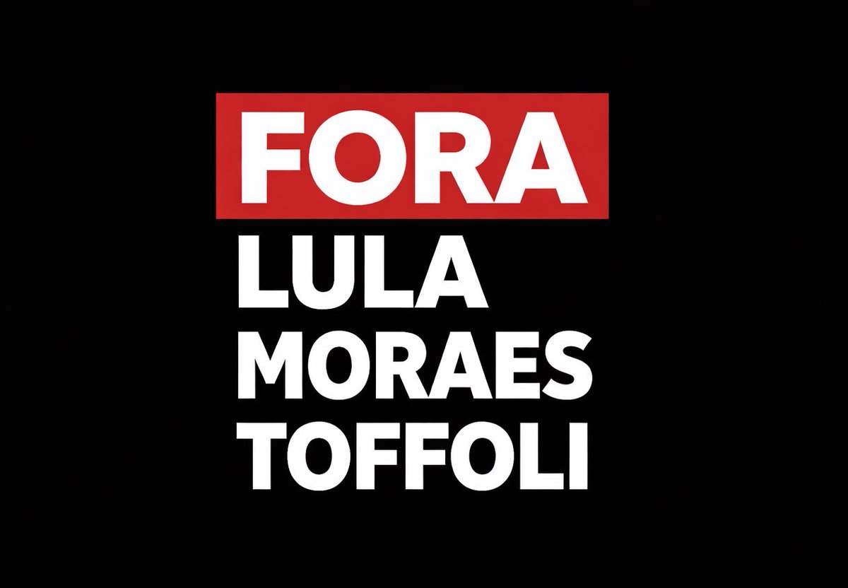 CostaMenegussi's tweet photo. @nikolas_dm @cesarc95 #ForaFachim
 #ForaLula 
#ForaMoraes 
#ForaToffoli 
#ForaLulaeSuaQuadrilha https://t.co/KlTaOyuSPq