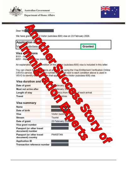 IEexpertslhr's tweet image. 🇦🇺 Australia Visit Visa Success!
Our client has successfully received the Subclass 600 Visitor Visa ✈️
Ready to visit Australia? Let us guide you.

#AustraliaVisa #Subclass600 #VisitAustralia #VisaSuccess #immigrationexperts #immigrationexpertslhr