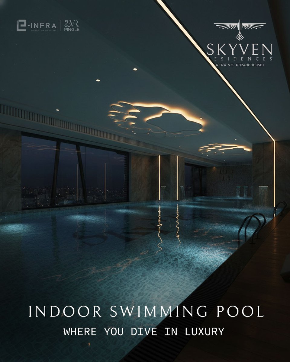 The_Skyven's tweet image. Step into a serene indoor retreat, thoughtfully crafted within Skyven’s iconic 63-storey address.
Experience leisure without limits at Skyven. Enquire now.

#rooftopclubhouse #skyven #infinitypool #luxury #gandipet #hyderabad #singletower