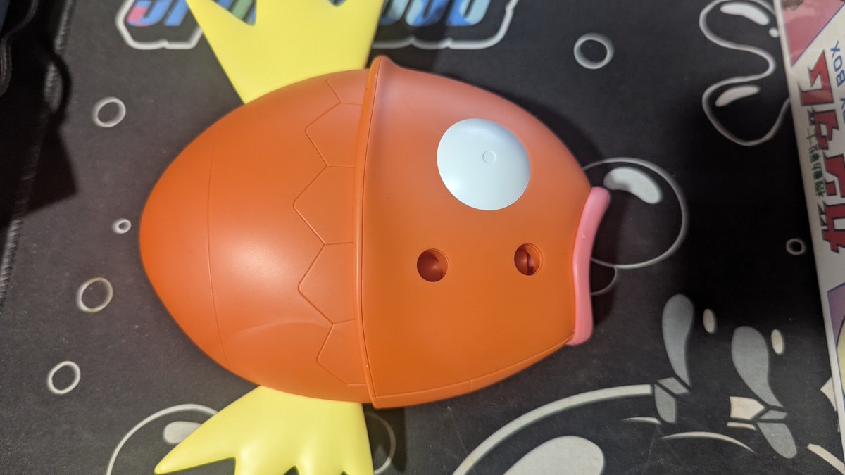 🐟💥 Breaking News: Magikarp evolved.  
Honestly... Usagi thought this would be a little relaxation kit.  
Result: I ended up summoning a giant fish, and now it looks like it's about to dive in.