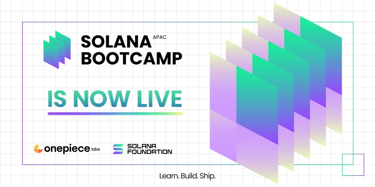 OnePieceLabs's tweet photo. 🚀 Solana Bootcamp – APAC is officially LIVE!

The response has been incredible — thousands of developers have already joined from across APAC and beyond. 🌏⚡

From first-time builders to experienced founders, the new wave of Solana builders is forming in real time.

Momentum is building.
Builders are shipping.
APAC is rising. 🔥