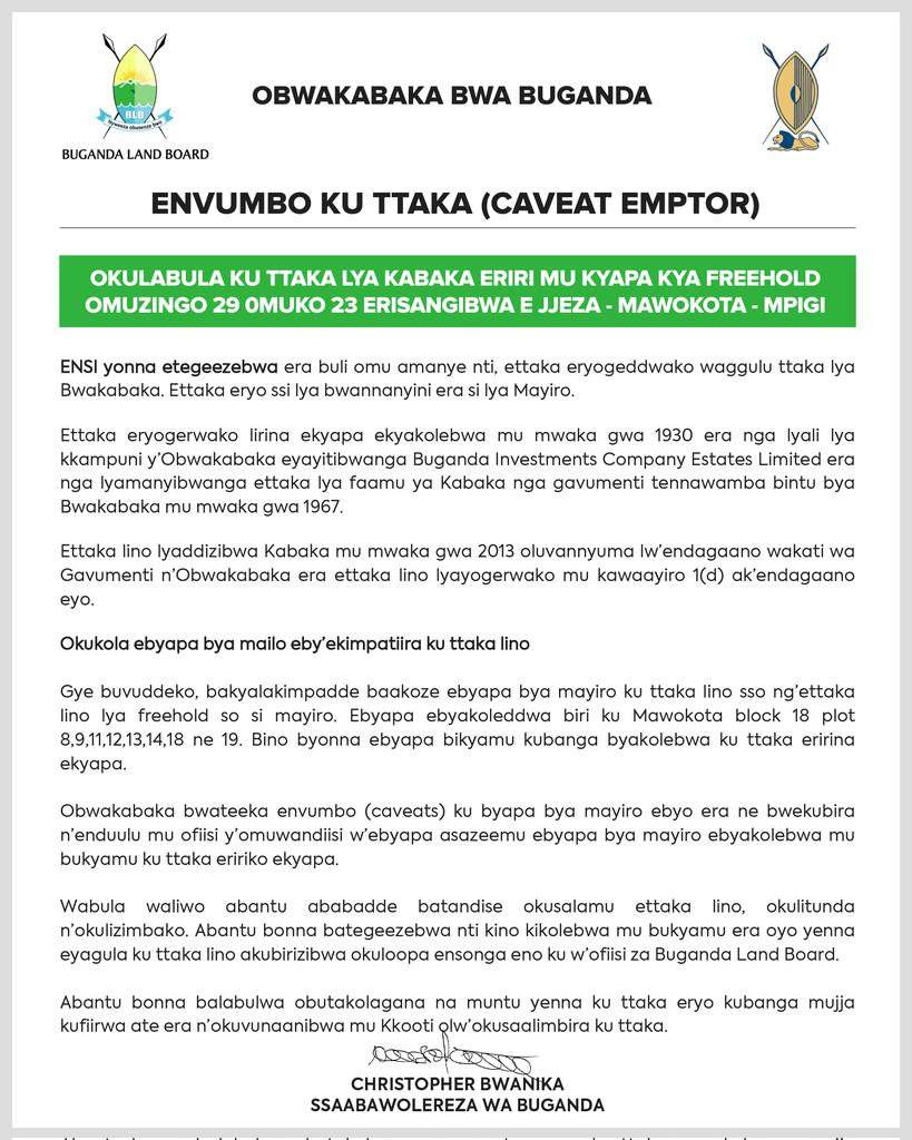 Buganda Land Board tweet media