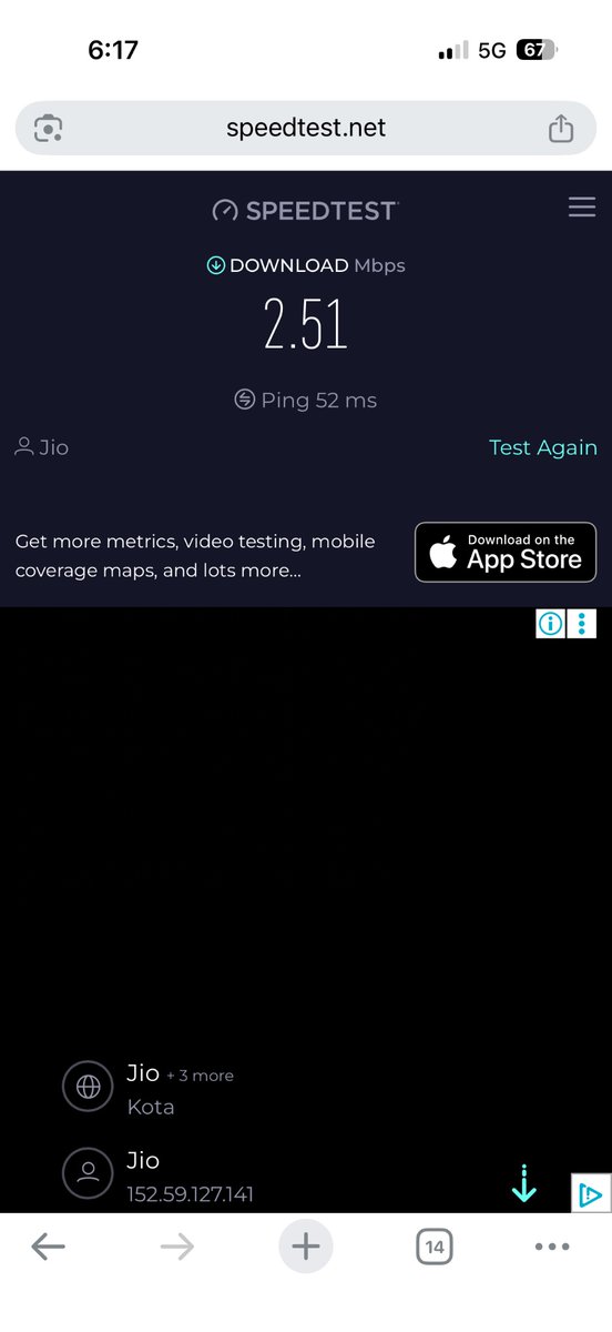imtareef's tweet photo. What a internet speed of Jio 5G at Bijainagar, Rajasthan.

Should I still use Jio or Port to other service providers?

@JioCare @AmreliaRuhez https://t.co/0yATKd9434