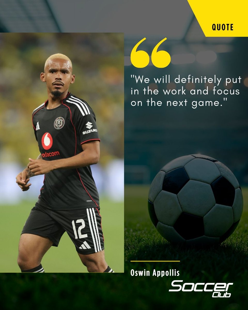 “We’ll bounce back.” 💪⚫️⚪️

Oswin Appollis has backed <a href="/orlandopirates/">Orlando Pirates</a> to respond with a strong reaction after their recent setback.

🔗: sportsclub.co.za/top-story/appo…