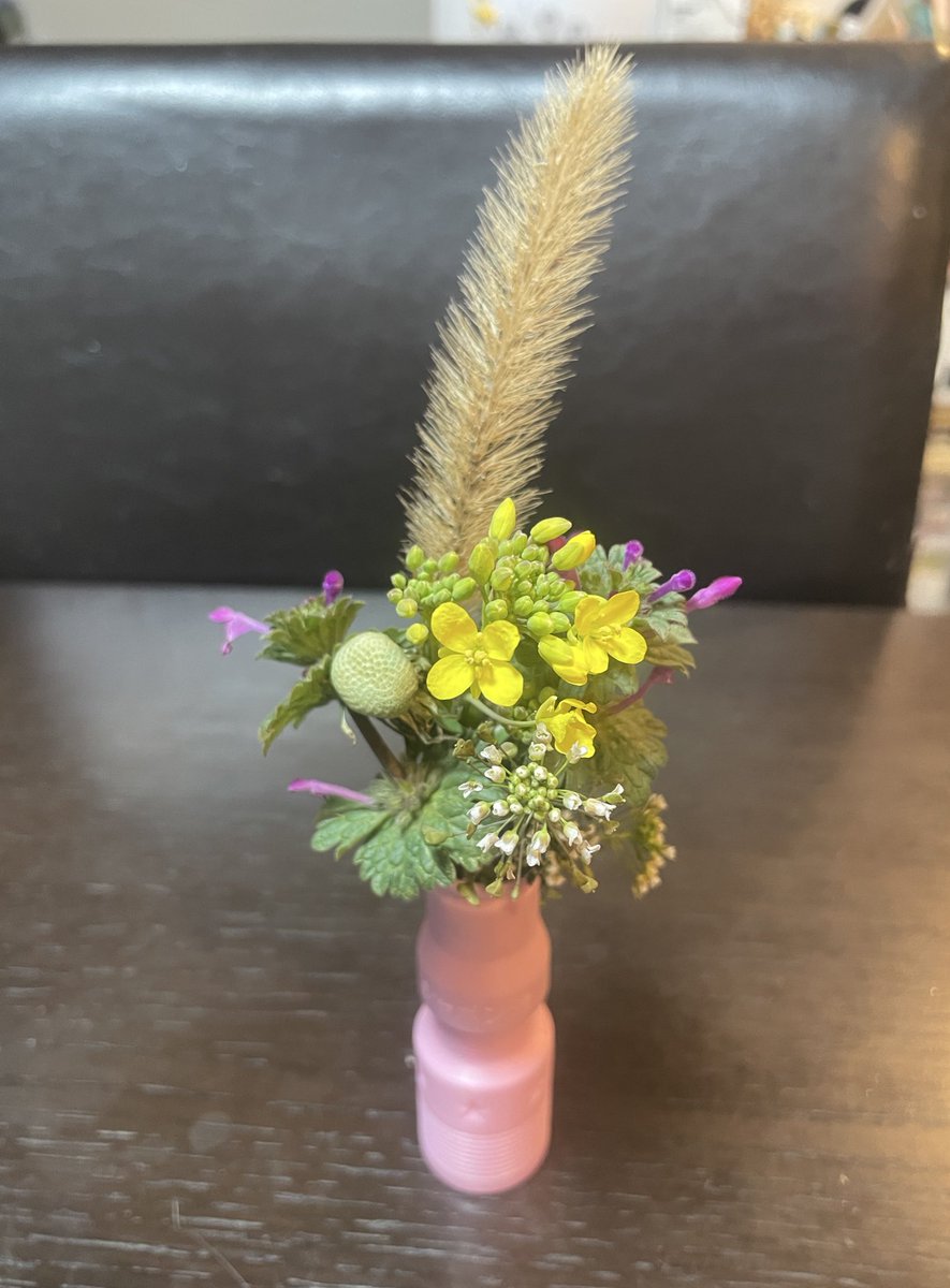 これはただのお花ではありません
今日で四歳になった息子が
自ら集めて可愛い花瓶に生けてくれた状態で
『いつもありがとね』と渡してくれた
世界一美しいお花です