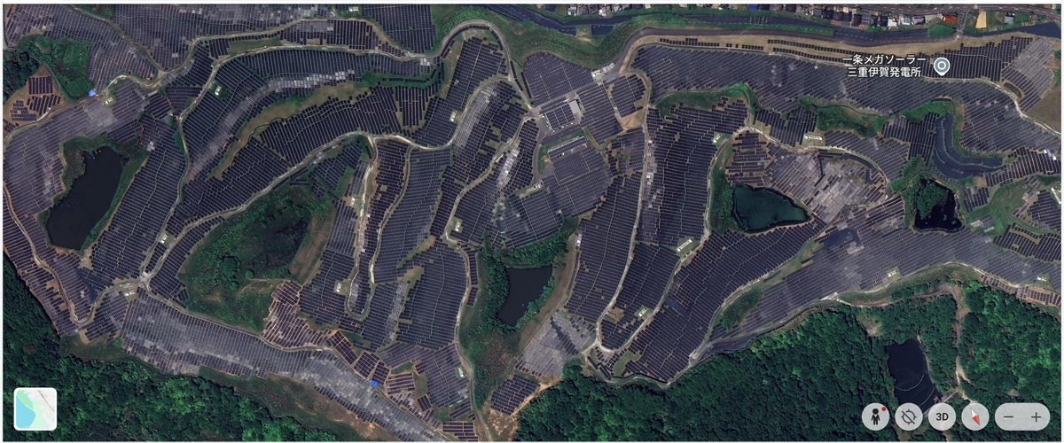 【悲報】忍者の里・伊賀、太陽光パネルだらけになる
三重県伊賀市比土（ひど）
→ 「メガソーラー三重伊賀発電所」

忍者が駆けた山、いまやメガソーラー地帯