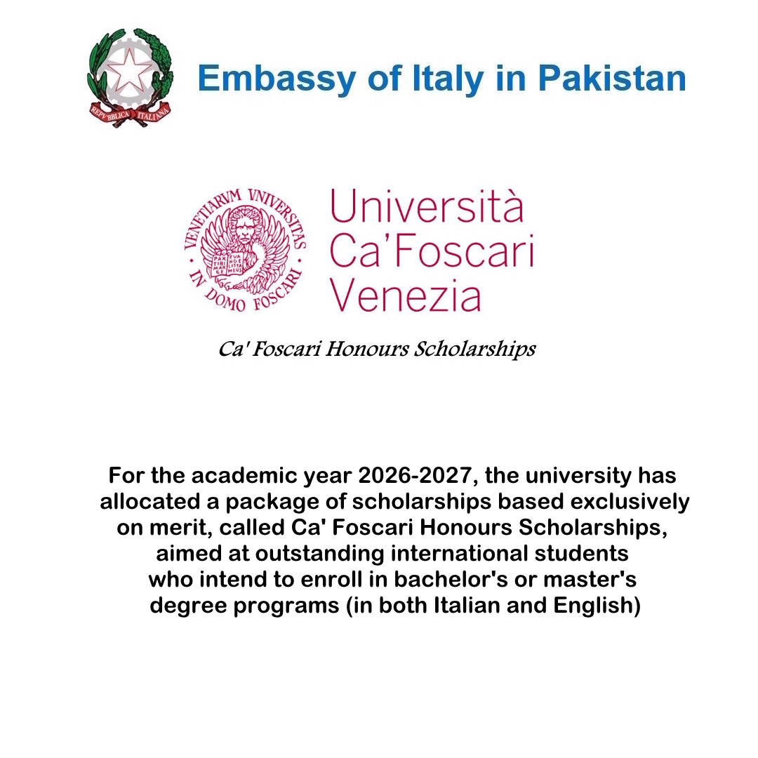 ItalyinPakistan's tweet photo. Universita’ Ca' Foscari Venezia - Ca' Foscari Honours Scholarships

All detailed information and the official announcement, as well as a description of the initiative in English, are available at: https://t.co/EaY1kUazHq

#StudyInItaly, #ItalyScholarship, #ItalianUniversities; https://t.co/goqBb9eguF